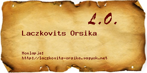 Laczkovits Orsika névjegykártya